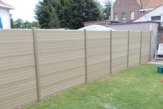 Natural gravel boards used to create a maintenance FREE panel